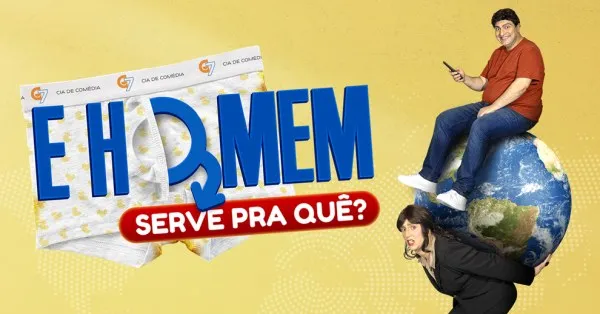 Foto de divulgação: Relações, comportamentos e humor entram em cena em “E Homem, Serve pra Quê?”